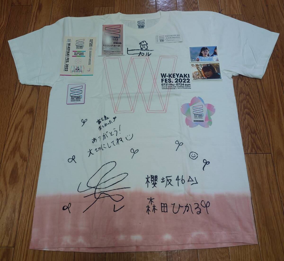 櫻坂46 森田ひかる 直筆サイン Tシャツ W-KEYAKIFES.2022Tシャツ_