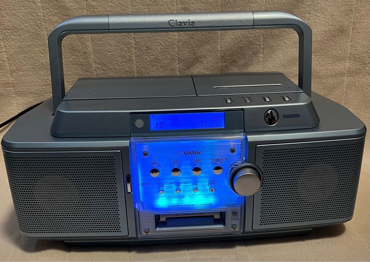 ジャンク品】Victor CD-MD ラジカセ RC-ZX25MD-A …CD&カセットテープ