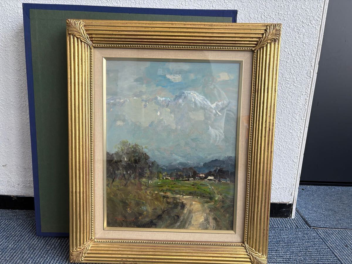 真作】山本巌 1円スタート 絵画 油彩 風景画 額装 油絵 サイン入り