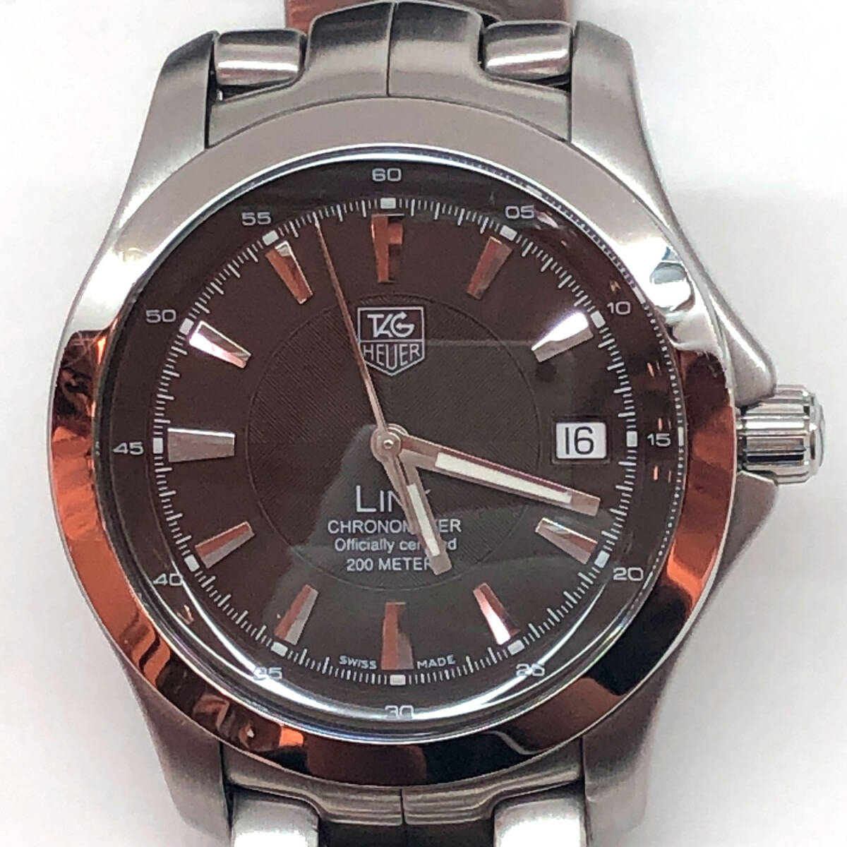 kk158　TAG HEUER タグホイヤー リンク Link リンク クロノメーター オートマチック 200m WJF5112 ※中古