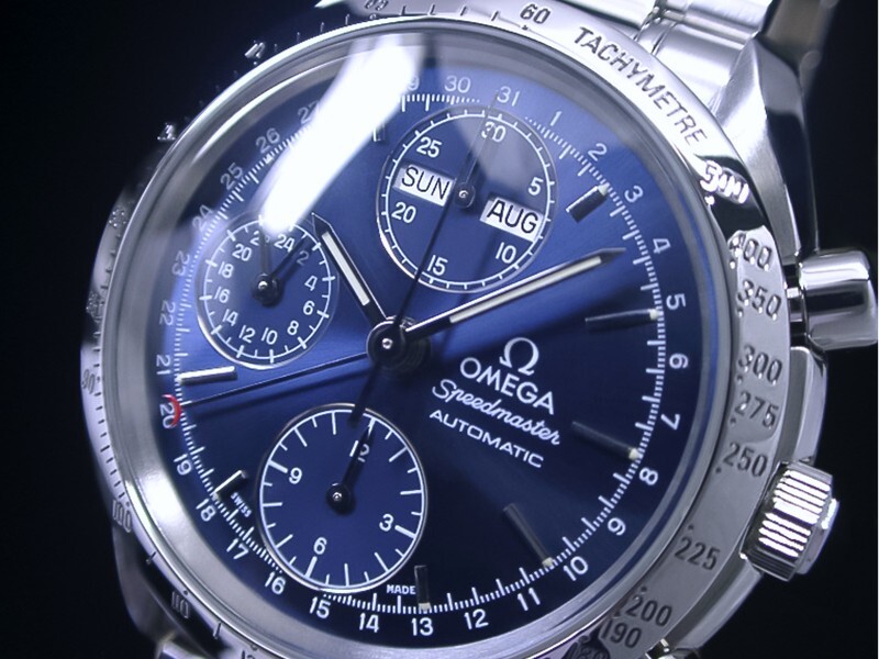 ★極美品 OMEGA オメガ スピードマスター トリプルカレンダー3521.8000 バルジューCal.7751 ネイビー デイデイト 綺麗！★_1