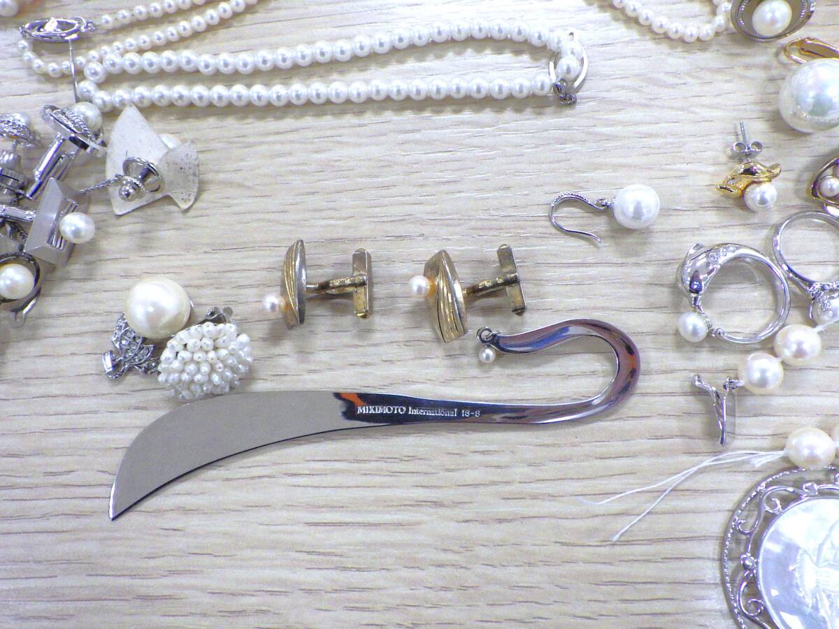 ♯A【1円スタート!!】SILVER パール フェイクパール 混在 アクセサリー イミテーション まとめ_4