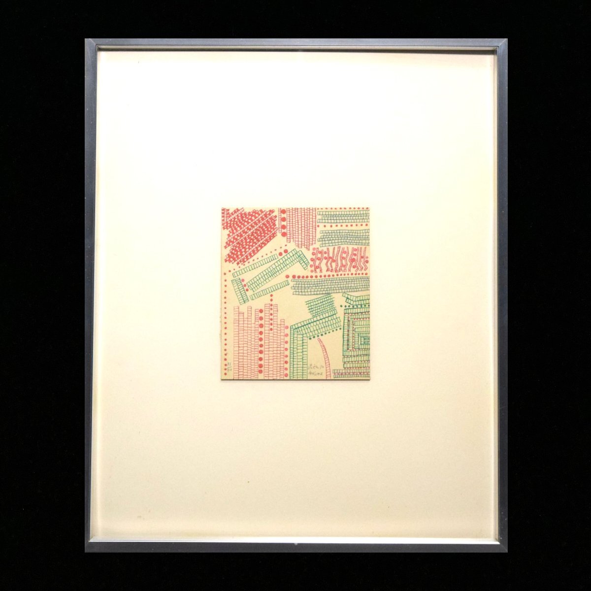 4-572)猪熊弦一郎『Land scape F』31/40 リトグラフ 直筆サイン 被せ箱
