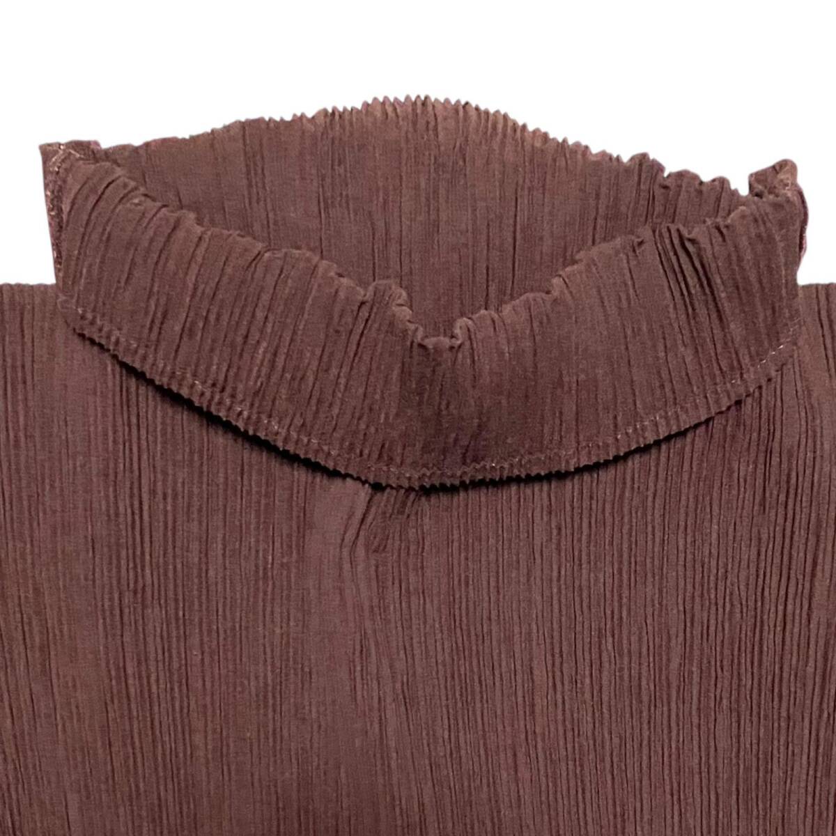 美品✨ISSEY MIYAKE プリーツ　長袖　ブラウン　オーバーサイズ ISSEY MIYAKE イッセイミヤケ プリーツプリーツ ブラウン系 トップス