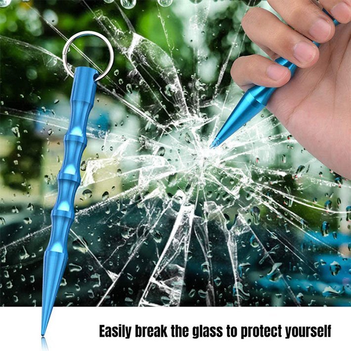 タクティカルスティック 防災グッズ タクティカルペン キーホルダー キーリング 防犯 護身 7987475 シルバー 新品 1円 スタート_5