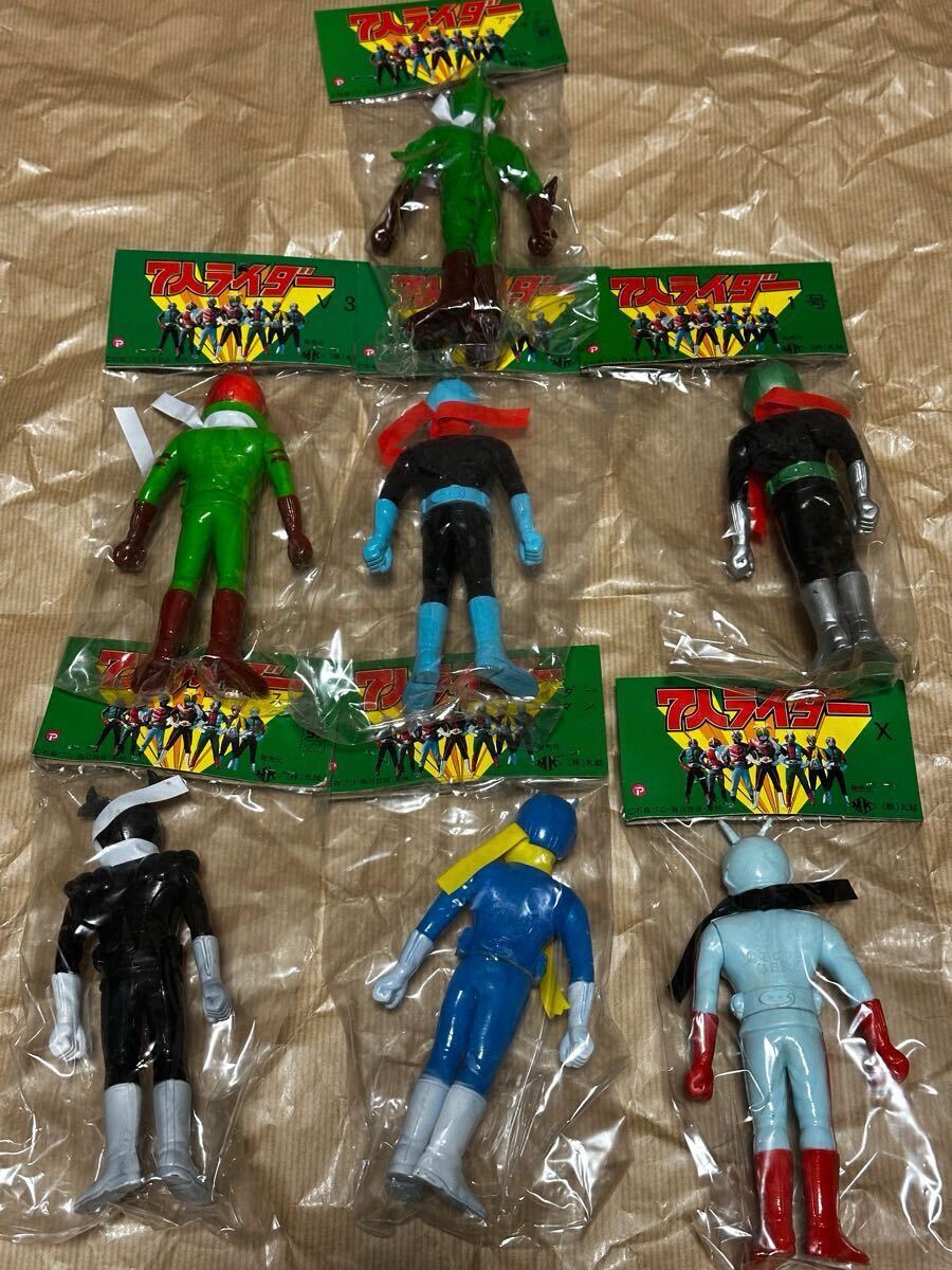 未開封 ポピー 7人ライダー 仮面ライダー 1号 2号 V3 ライダーマン X
