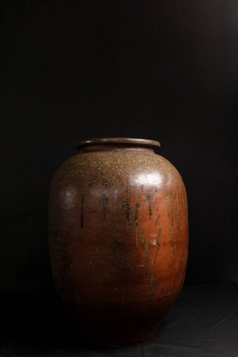 LIG】古丹波 大甕 56.5㎝ 大壷 自然釉 古美術品 旧家収蔵品[.