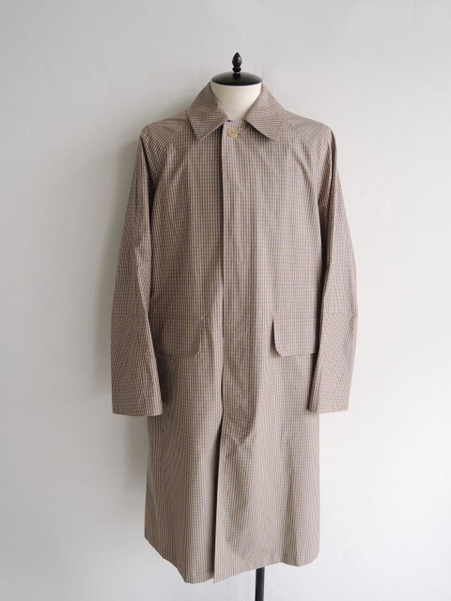 AURALEE / FINX WEATHER CLOTH CHECK COAT AURALEE FINX POLYESTER