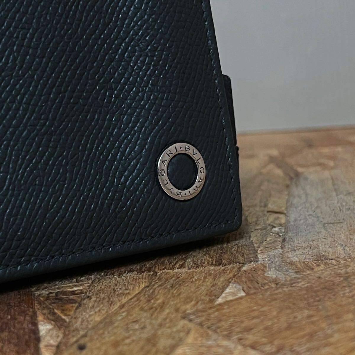 1円 美品 BVLGARI ブルガリ ラウンドファスナー 長財布 レザー 