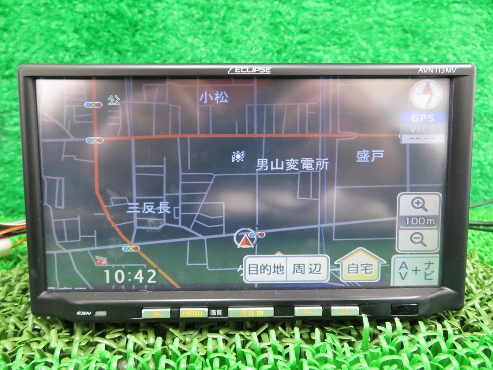 『psi』 イクリプス AVN113MV CD・USB・ワンセグ対応 SDナビ 2013年 動作確認済 USBケーブル付き スズキ・ホンダ用カプラー