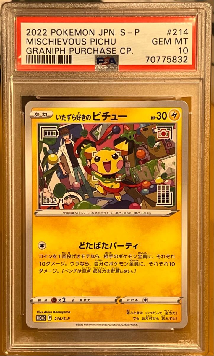 PSA10 】いたずら好きのピチュー 2022 S-P 214/S-P PSA10鑑定済