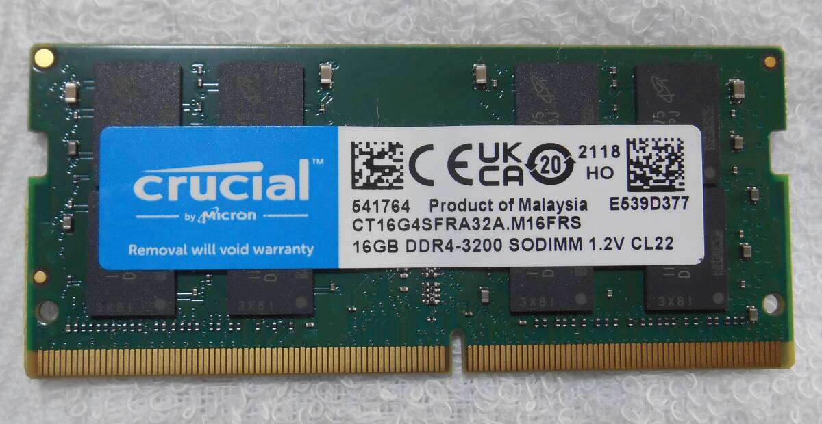 Crucial ノートPCメモリー DDR4-3200/16GB×1枚 【公式通販】