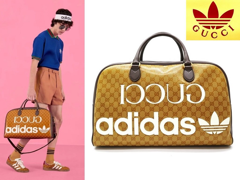 50万新品◇グッチ GUCCI×adidas GGモノグラム2wayショルダー大容量