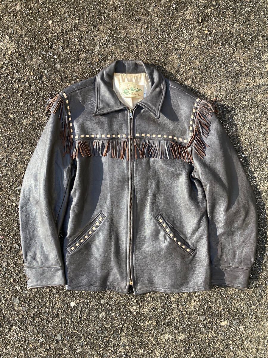 希少 60's 70's USA製 Deer Skin(鹿革)フリンジジャケット Mid-Western