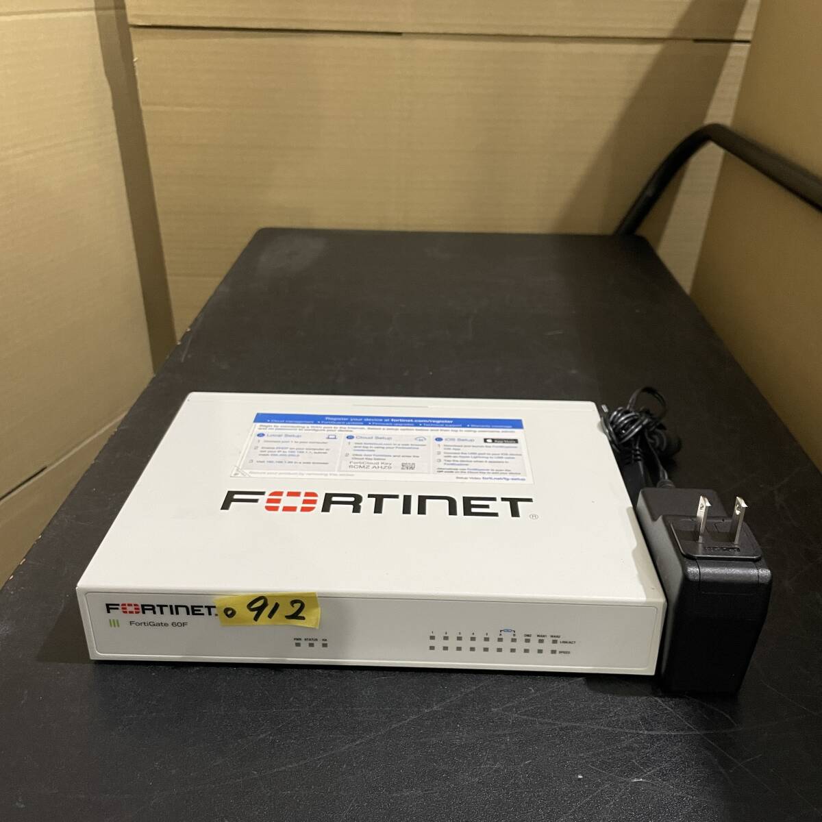 ヤ)〇912【電源コード付き／通電OK】Fortinet FortiGate 60F FG-60F 次