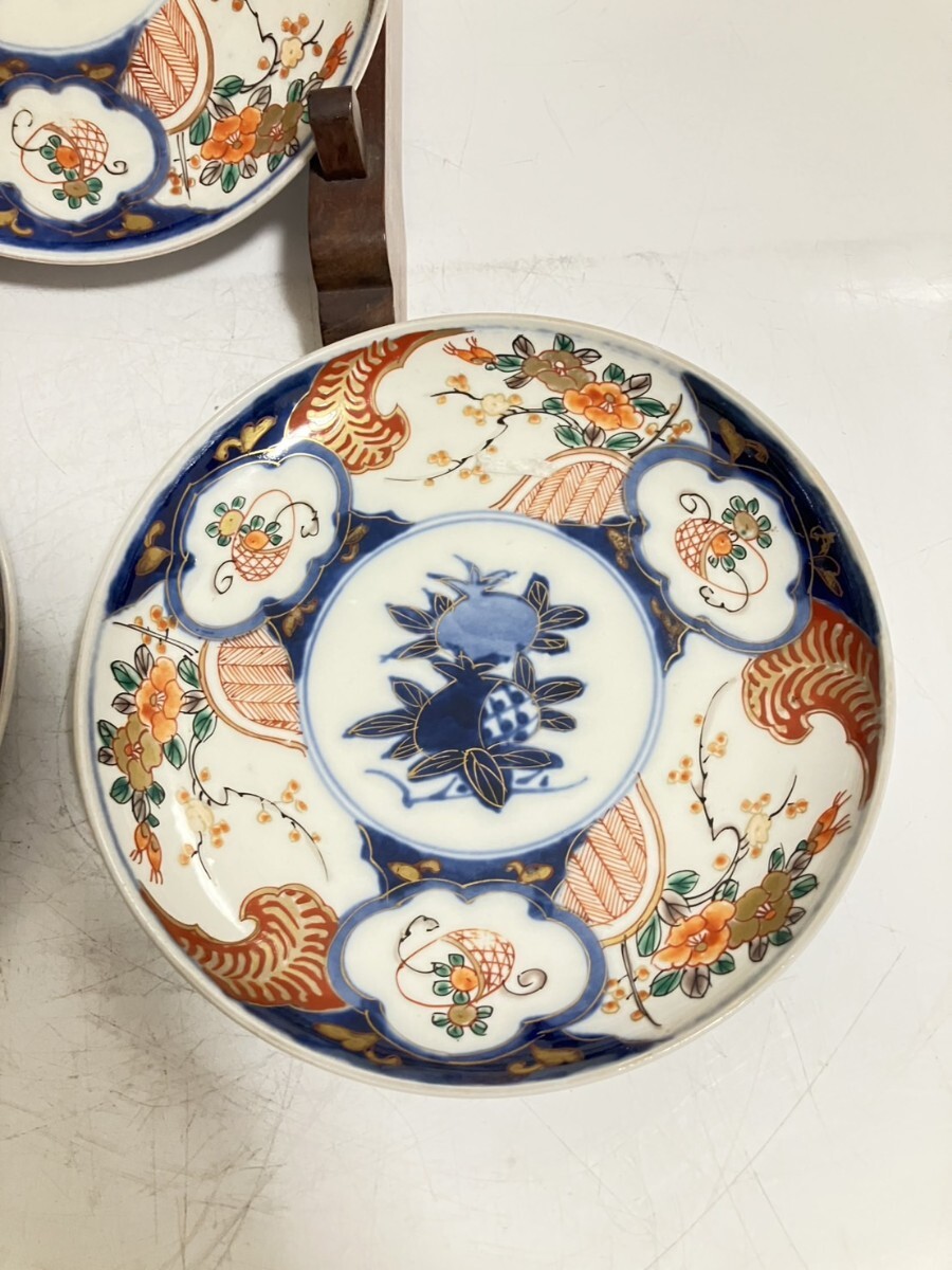 古伊万里 和》 色絵金彩花籠の図小皿17客 D00069 公式通販