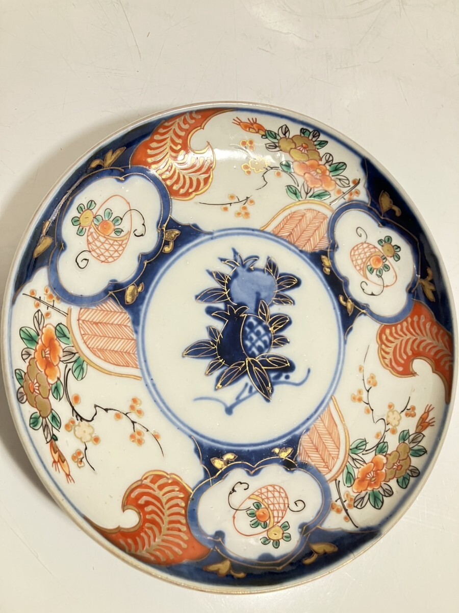 伊万里色絵金彩花籠皿 古伊万里 和》 色絵金彩花籠の図小皿17客 D00069 公式通販