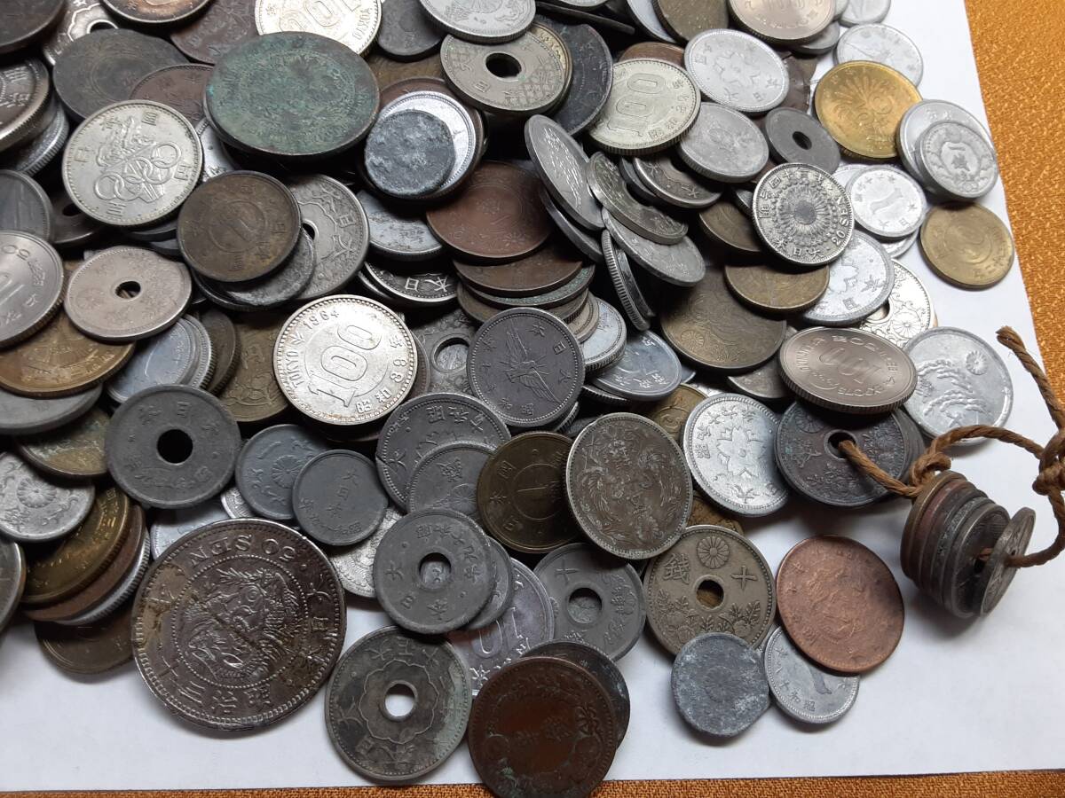 古銭・旧紙幣、穴銭 大量まとめセット 明治・大正・昭和（銀貨あり　ほぼ日本古銭） 古銭・旧紙幣、穴銭 大量まとめセット 明治・大正・昭和（銀貨あり