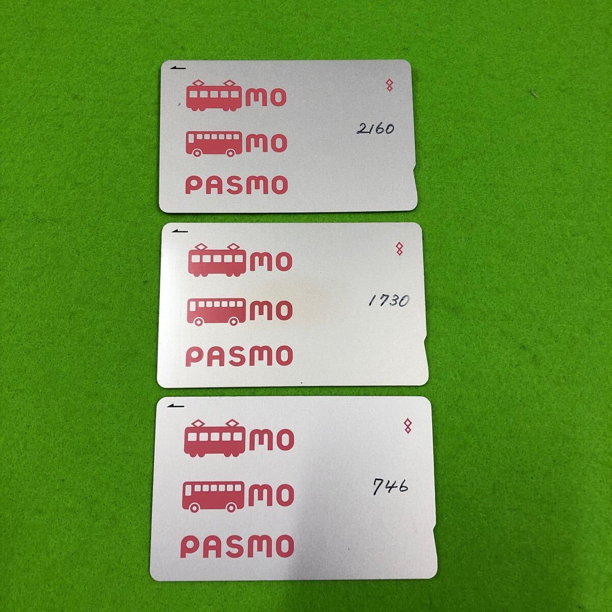 パスモ PASMO 3枚 - Yahoo!オークション 残高あり 無記名 MH121 交通系 