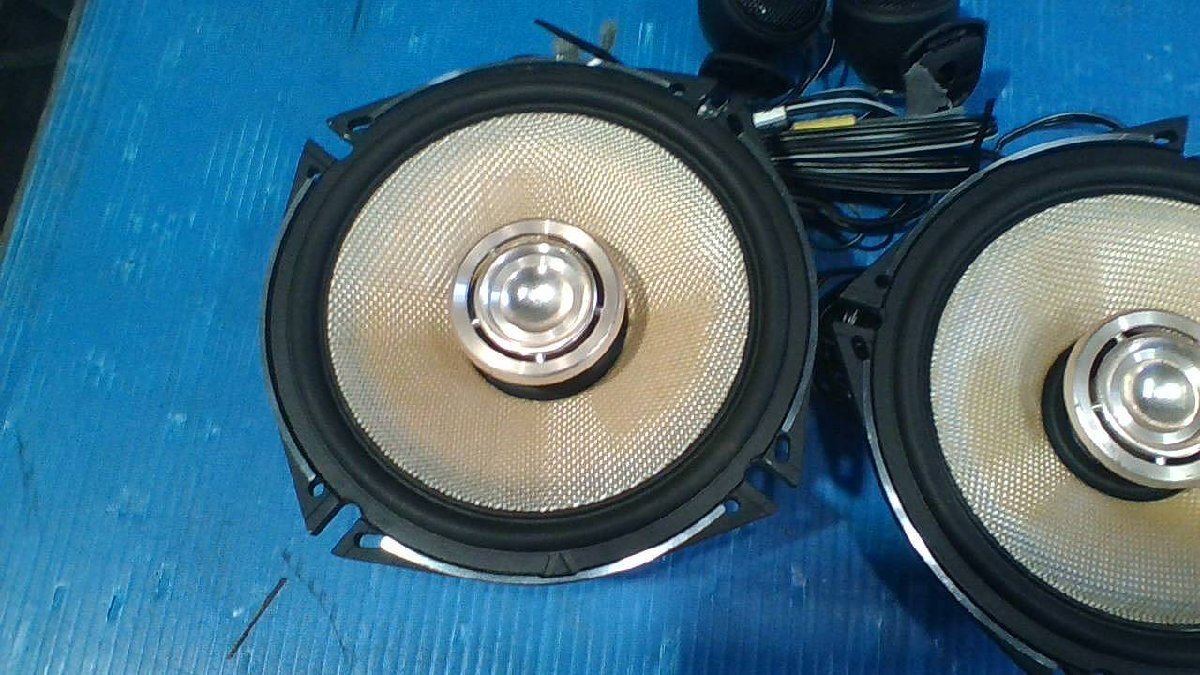 KENWOOD ケンウッド 社外 3Wayセパレート 17cm スピーカー KFC-XS174S ツイーター付 コーン・エッジ破れ無し 音出し確認OK①_4