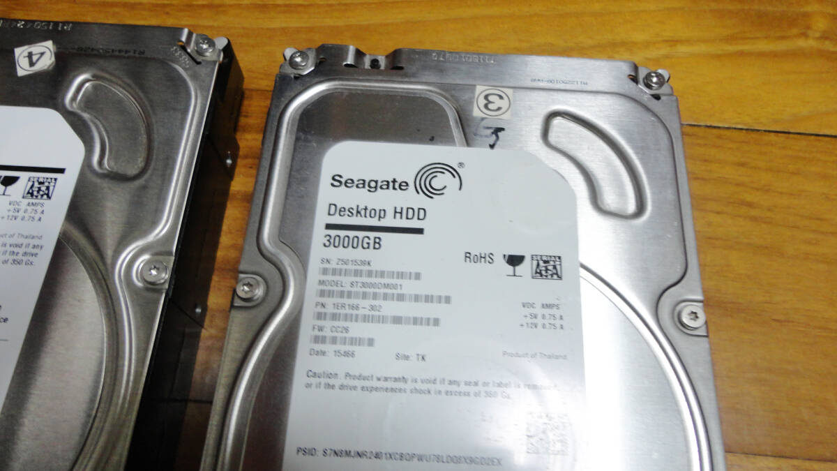 6TB) ST3000DM001 3000.5 GB 内蔵型HDD 2枚セット Seagate Barracuda