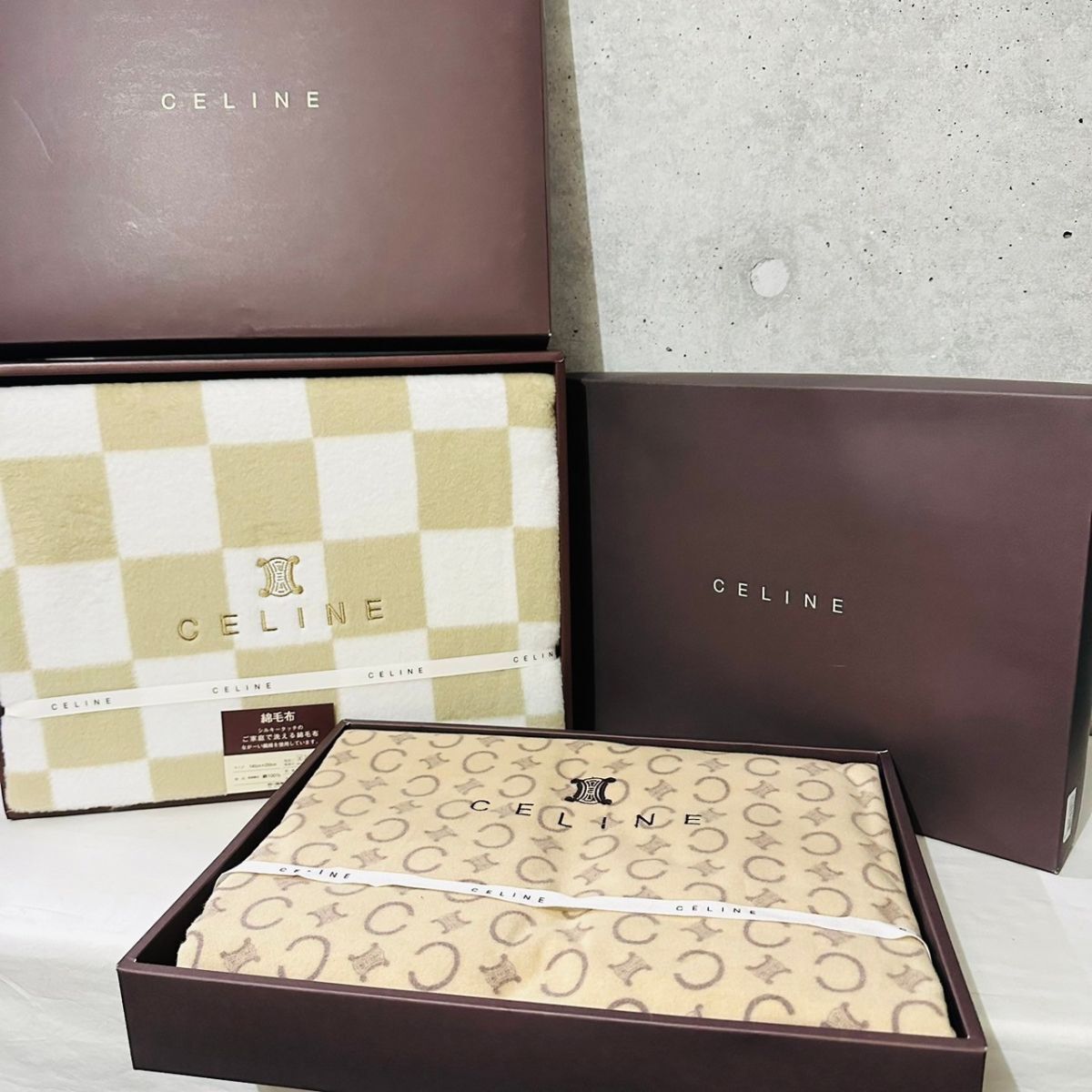 sn2034【120】//CELINE☆2点セット 未使用品 長期保管品 セリーヌ 綿