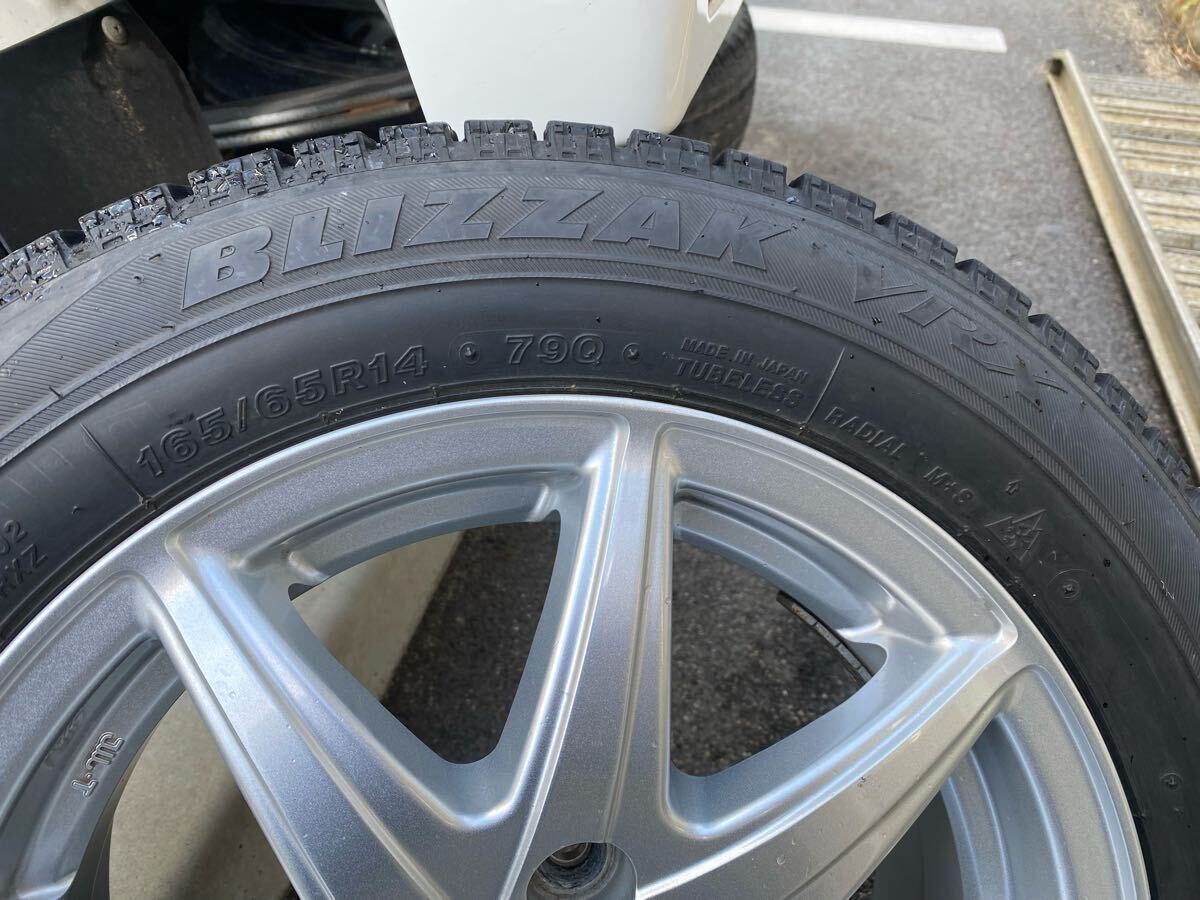 タイヤホイールセット 4本 スタッドレス 165/65/R14 ブリヂストン