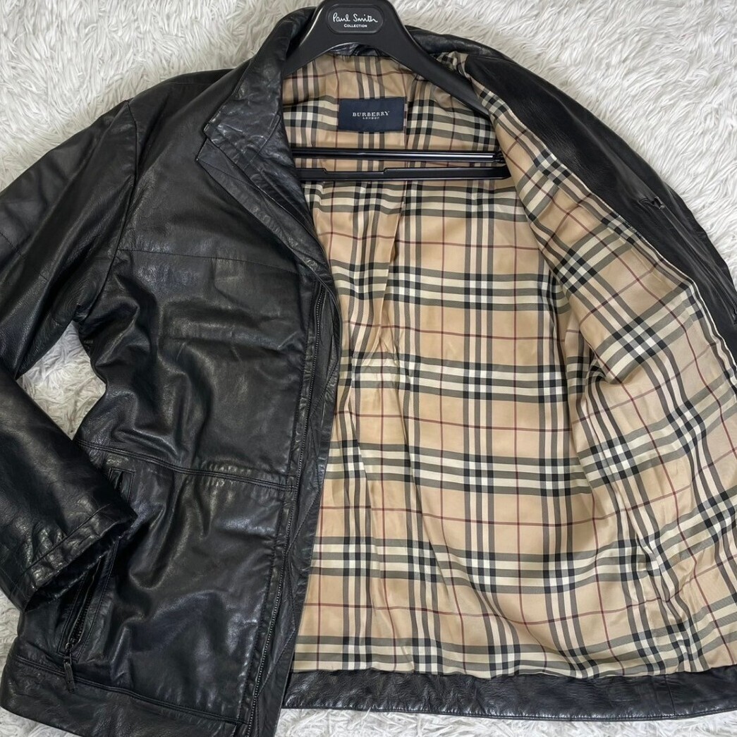 希少モデル/Lサイズ】バーバリー ロンドン BURBERRY レザージャケット