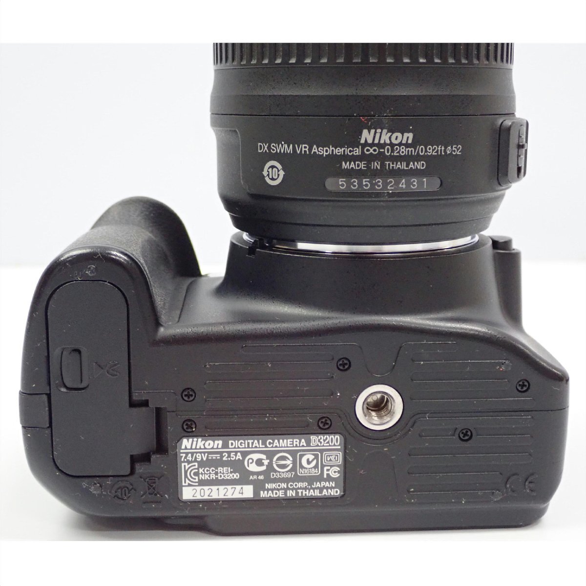 1円【ジャンク】Nikon ニコン/デジタル一眼カメラレンズセット AF-S NIKKOR 18-55mm F3.5-5.6G付き/D3200/62_6