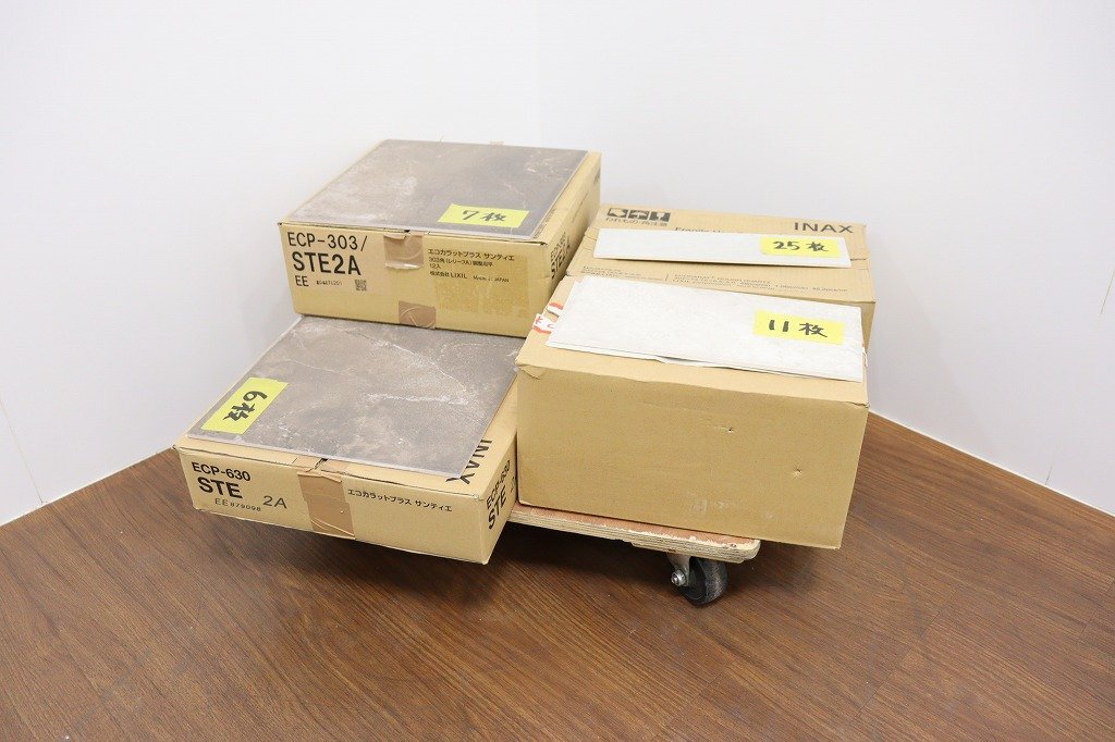 【引取限定】J9296◆LIXIL/INAX◆エコカラットプラス◆303角平◆303×75角平他◆現場余品◆ECP-303◆ECP-375他_1