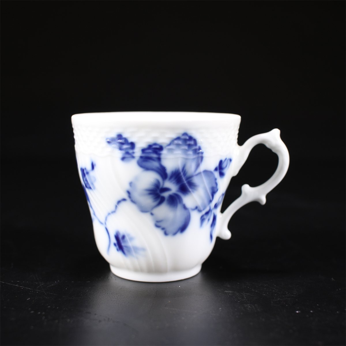 【吉】CK055 Richard Ginori 【リチャードジノリ】 染付花紋 デミタス カップ＆ソーサー 2組 4点セット／美品！_6