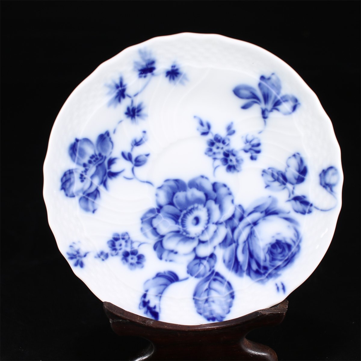 【吉】CK055 Richard Ginori 【リチャードジノリ】 染付花紋 デミタス カップ＆ソーサー 2組 4点セット／美品！_8