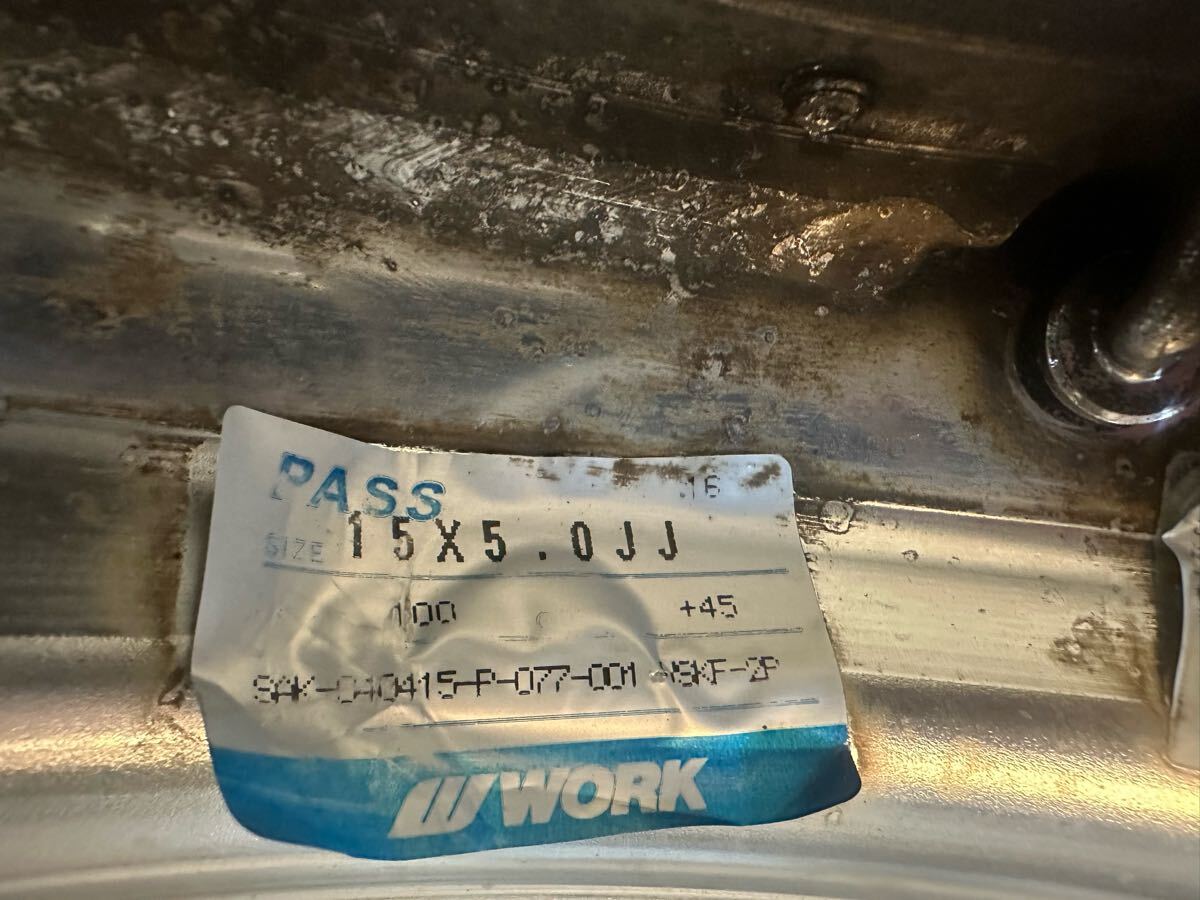 ワーク　WORK VS-KF15インチ　5J ET45 4穴100 4本セット_9