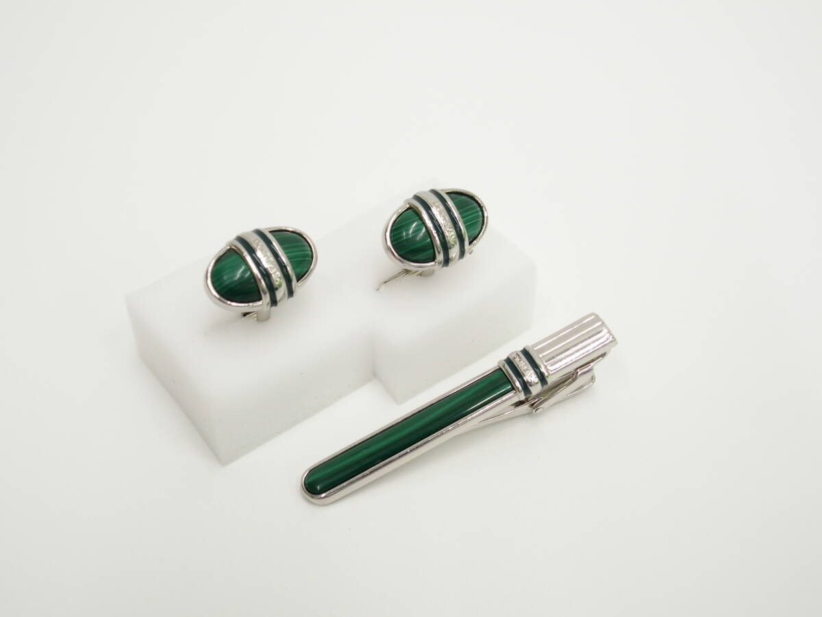MONTBLANC（モンブラン）ネクタイピン・カフスボタンセット　カーボン 48 ブランド祭 アクセサリー祭 MONTBLANC モンブラン カフス ネクタイ