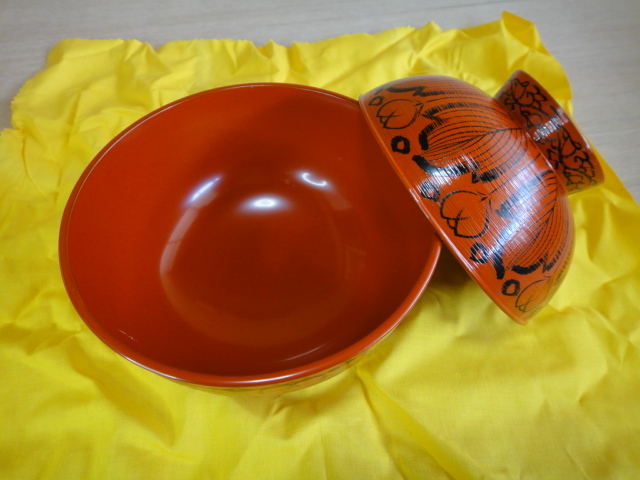 輪島塗 煮物椀 5客組 ■ 伝統的工芸品・漆器・食器・わじま・慶塚漆器工房・昭和レトロ・長期保管品・高級・美品・日本 ★ USED IN JAPAN_3