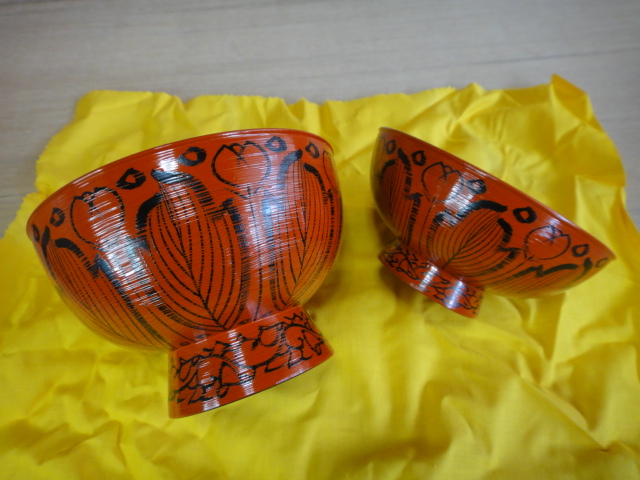 輪島塗 煮物椀 5客組 ■ 伝統的工芸品・漆器・食器・わじま・慶塚漆器工房・昭和レトロ・長期保管品・高級・美品・日本 ★ USED IN JAPAN_4