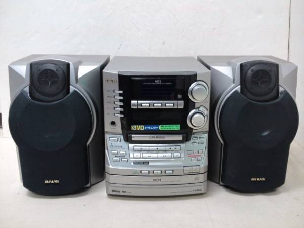 □AIWA/アイワ CD/MD/カセット システムコンポ XR-H550MD□(MDコンポ