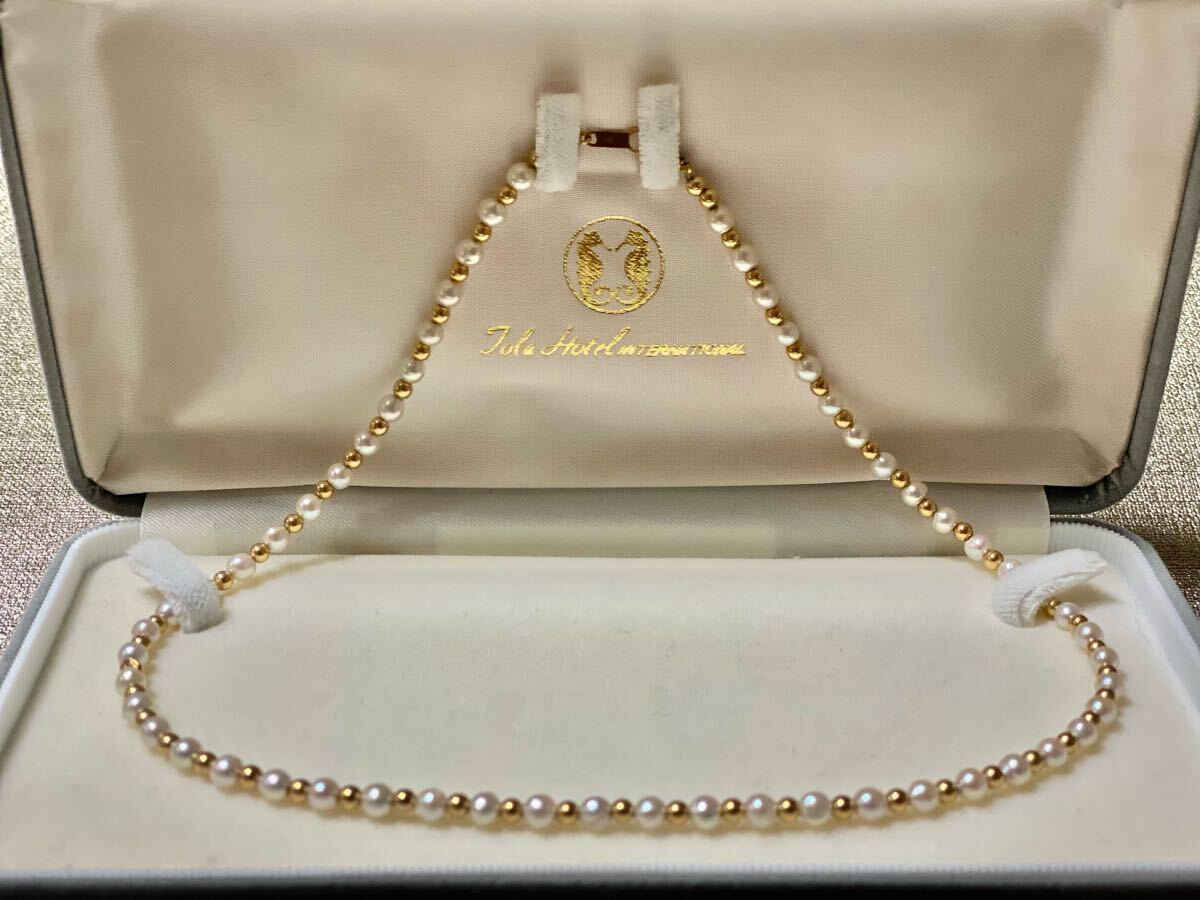 K18 ベビーパール　ネックレス 本真珠_1