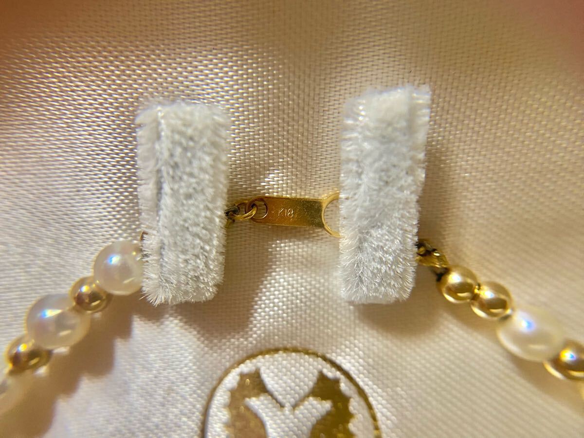 K18 ベビーパール　ネックレス 本真珠_3