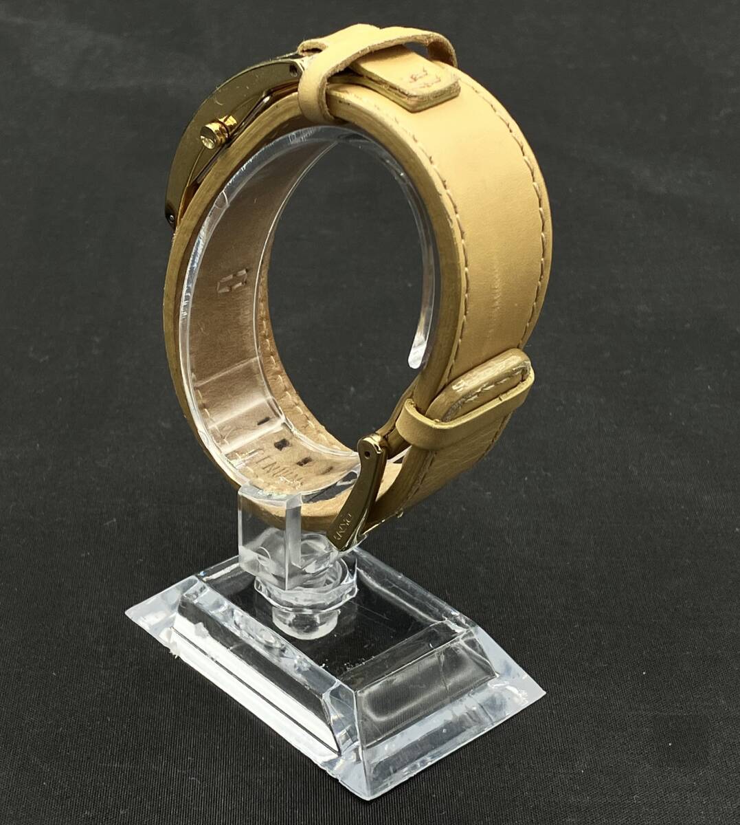 ◯電池交換済／DKNY ダナキャランニューヨーク NY9054 レディース クォーツ腕時計 純正レザーベルト_4