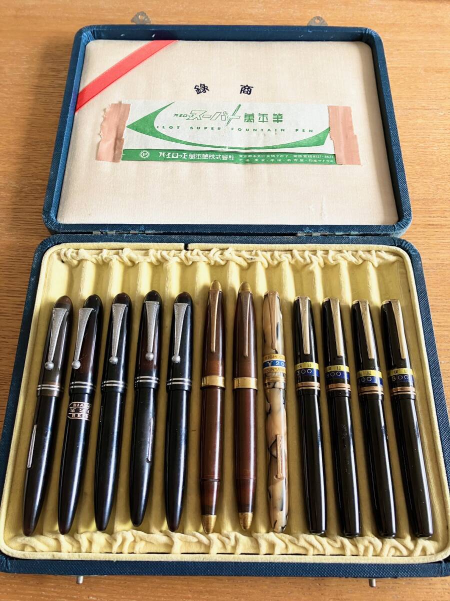 高級ケース付き/ジャンク】昭和ビンテージ 万年筆 12点セット 検索