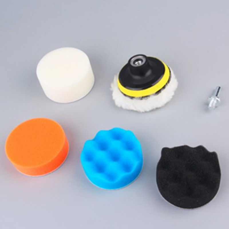 ポリッシャー バフ 洗車 24点セット スポンジ 丸軸付 六角軸 車磨き スポンジ 研磨 艶出 80mm 工具 電動用 仕上げ 家具_3