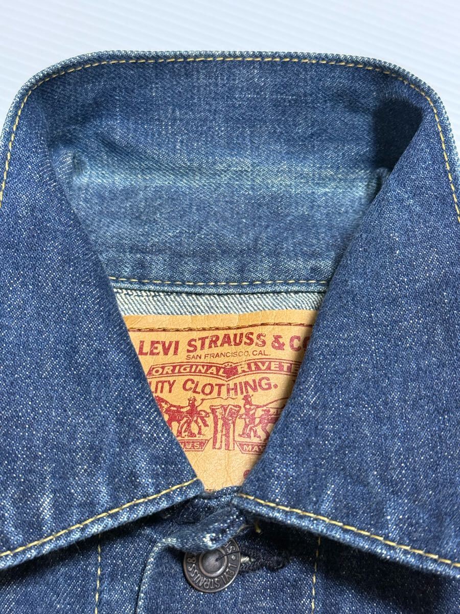 90s Levi's 71557 3rd BIG E ヴィンテージモデル Gジャン 36 濃紺 日本