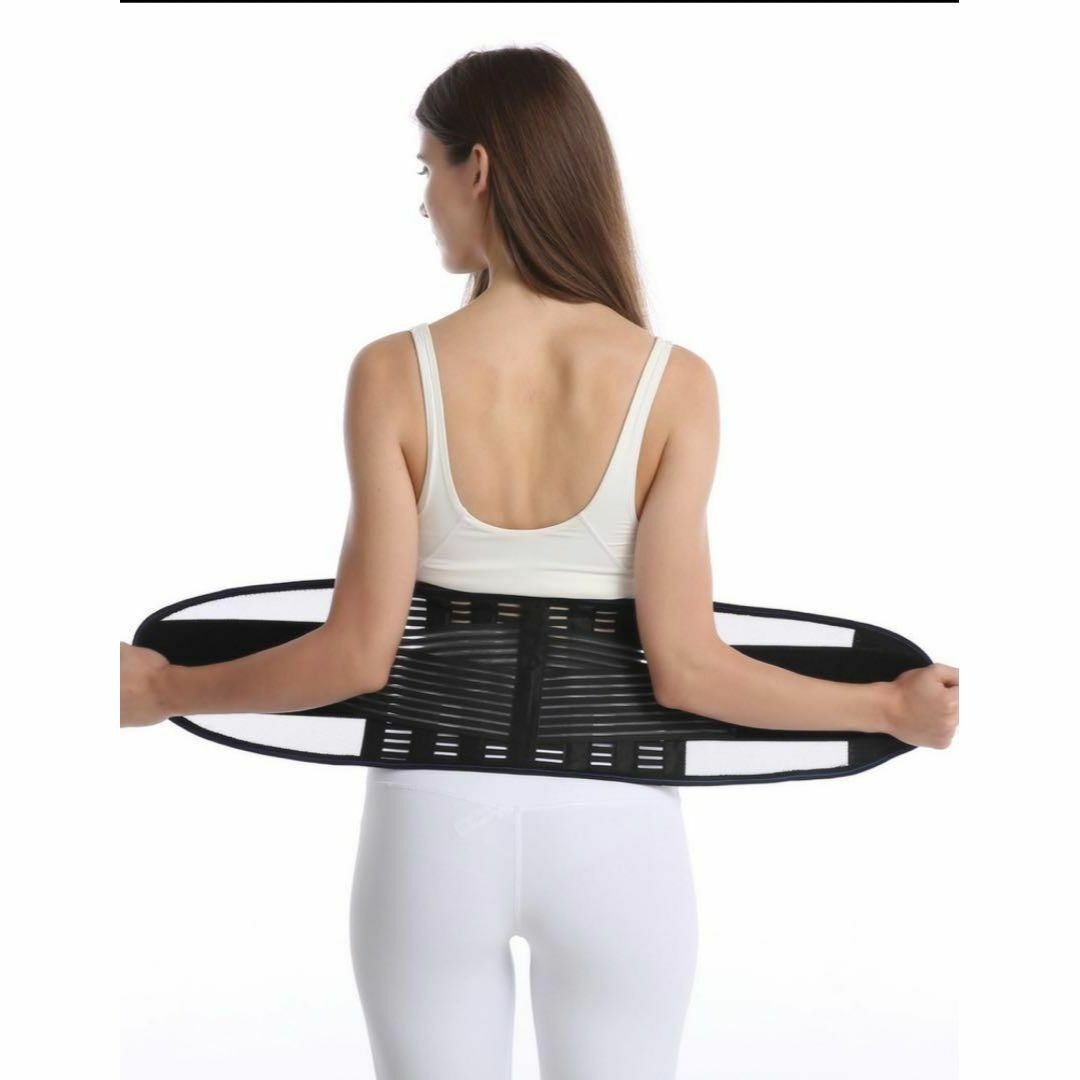 腰痛ベルトXXLサポーター　腰痛 ベルト コルセット サポーター サポートベルト 腰ベルト 骨盤ベルト 腰痛コルセット 　ブラック　男女兼用_5