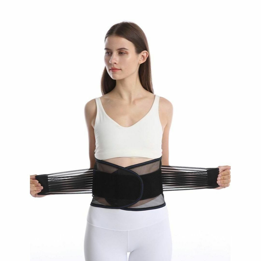 腰痛ベルトXXLサポーター　腰痛 ベルト コルセット サポーター サポートベルト 腰ベルト 骨盤ベルト 腰痛コルセット 　ブラック　男女兼用_6