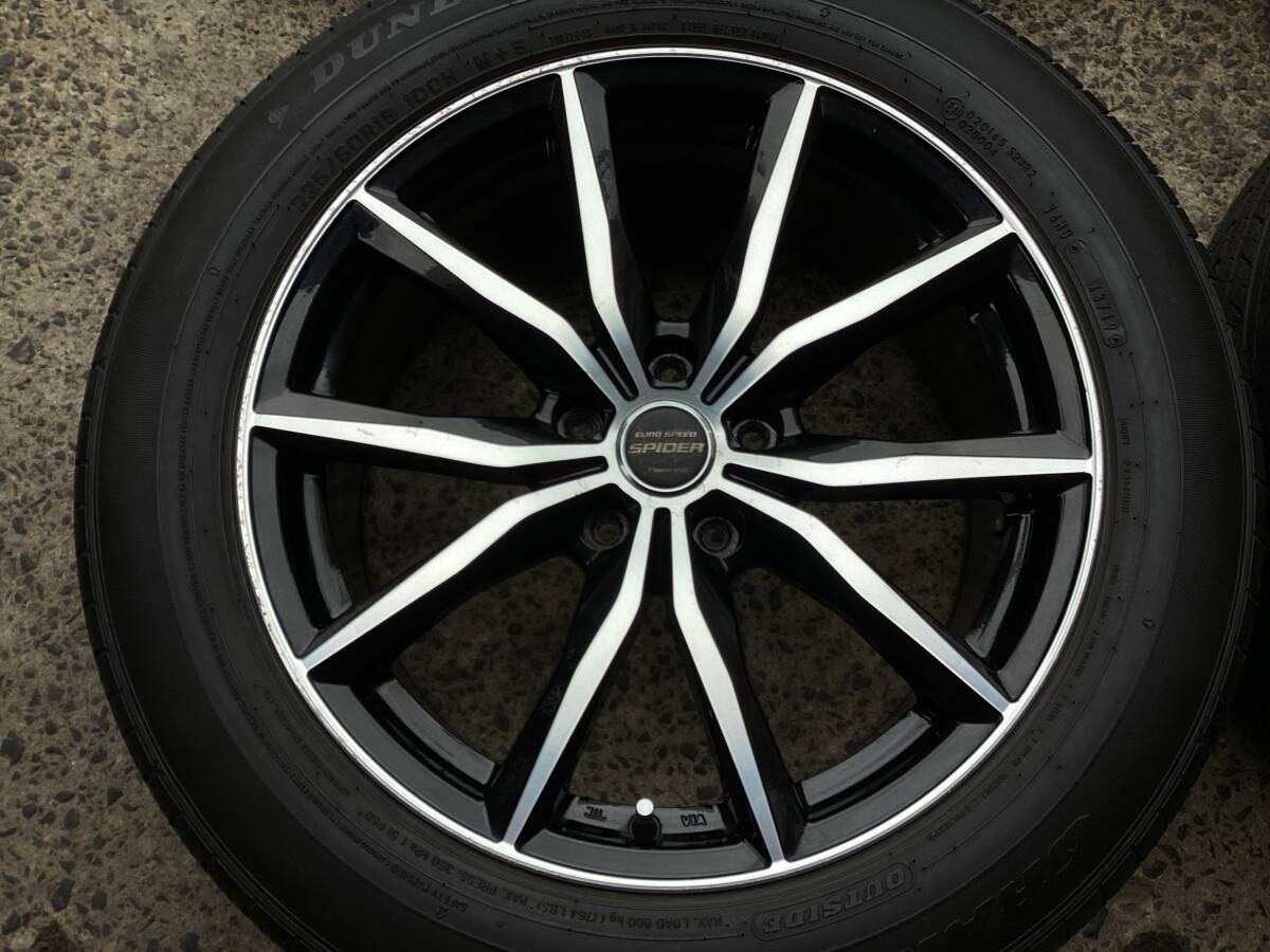 M8425 EuroSpeed ユーロスピード SPIDER X 18インチ 8J +45 114.3/5H＆225/60R18 夏タイヤ 4本_2
