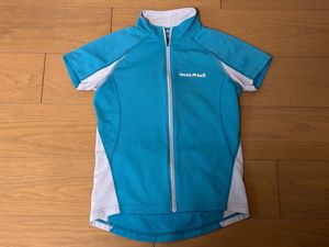 mont-bell レディース サイクールハーフスリーブジップシャツ 美品 Sサイズ 定価6100円