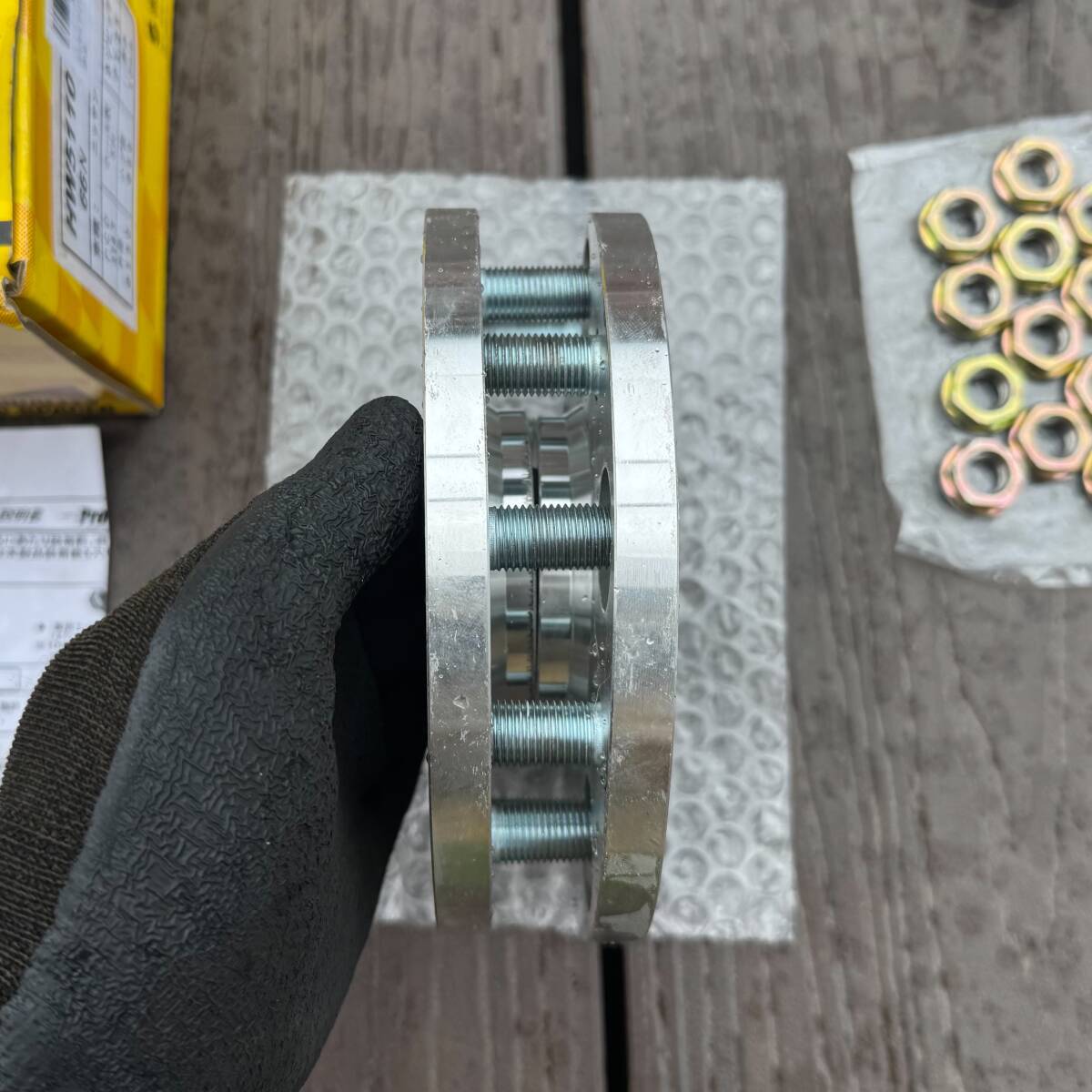 シンセイ ワイドトレッド スペーサー ワイトレ PCD:114.3 5H 5穴 M12xP1.25 厚み:10mm ハブ径:66mm_9