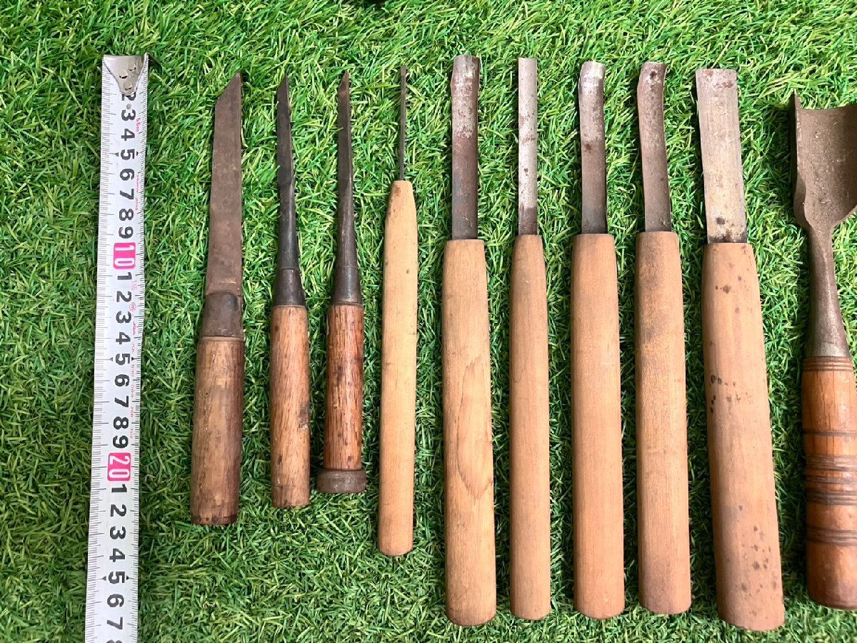 中古品】『6-666』ノミ 大量まとめ 鑿 のみ 叩き鑿 追入鑿 突き鑿 丸鑿