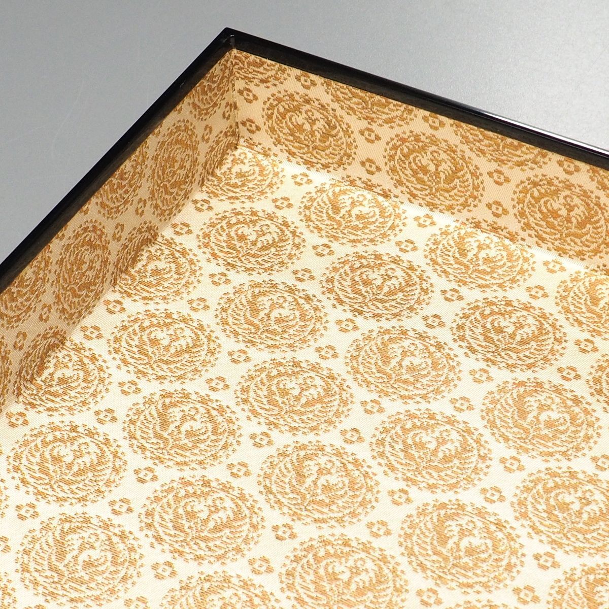 TI5278◎備中漆 岡山県重要無形文化財《 山口松太 作 蒔絵月華文箱
